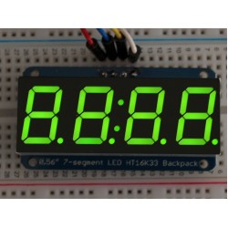 Adafruit 0.56" 4-Digit 7-Segment Display w/I2C Backpack - Yeşil